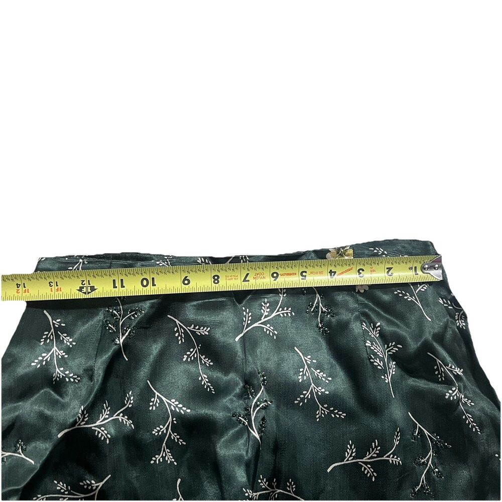 Vintage Oilily Green Skirt Medium Cottage Retro Embroidered Floral Y2K Boho M - Picture 5 of 15